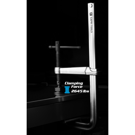 Capri Tools 20 in Heavy Duty All Steel Bar Clamp, 5-1/2 in Throat Depth CP11033